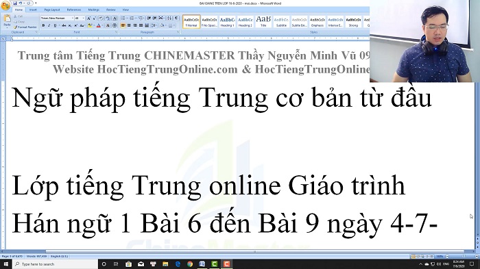 Luyện thi HSK 3 online Đề 19 Nghe hiểu