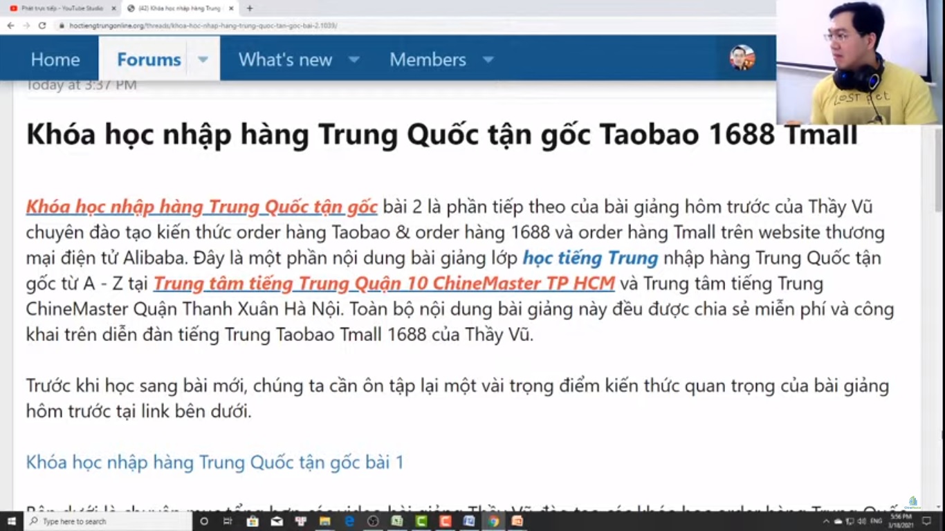 Trung tâm tiếng Trung Quận 10 thi thử HSK online bài 1