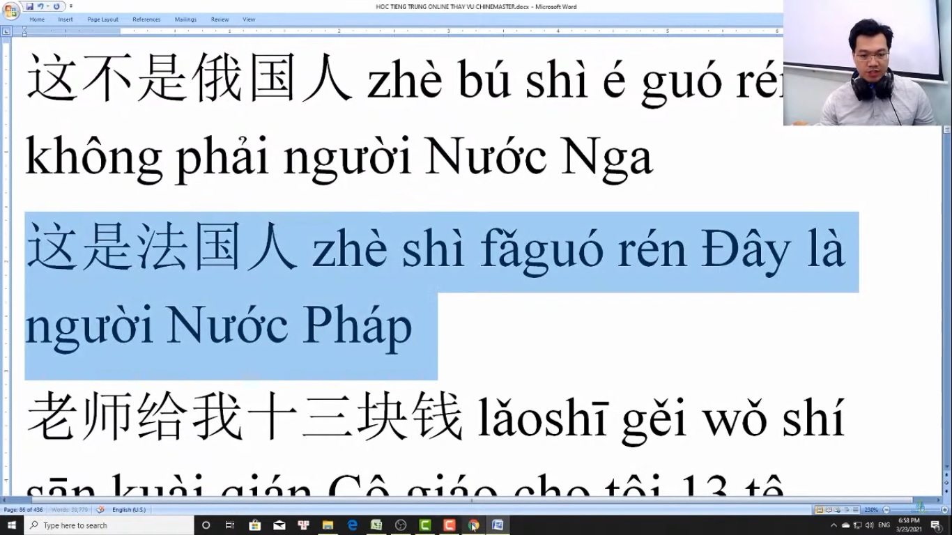 Trung tâm tiếng Trung Quận 10 thi thử HSK online bài 8