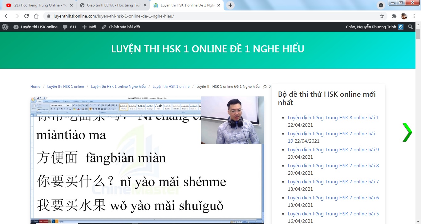 Luyện dịch tiếng Trung HSK 8 online bài 2