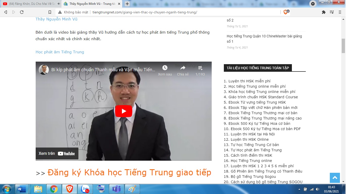 Chuyên đề học từ vựng HSK 7 HSK 8 HSK 9 cùng Thầy Vũ