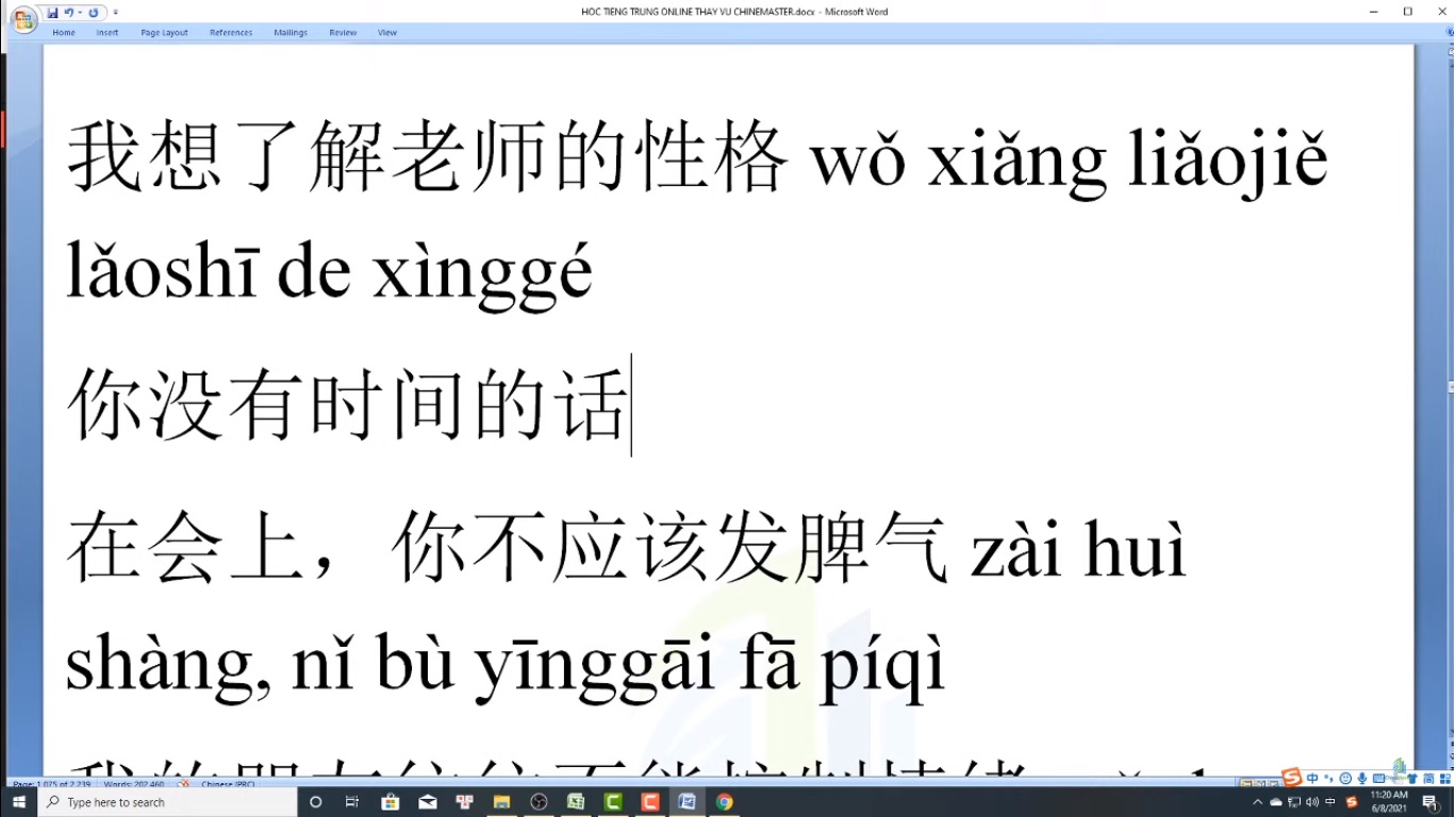 Sách luyện thi HSKK trung cấp nội dung bài tập Thầy Vũ