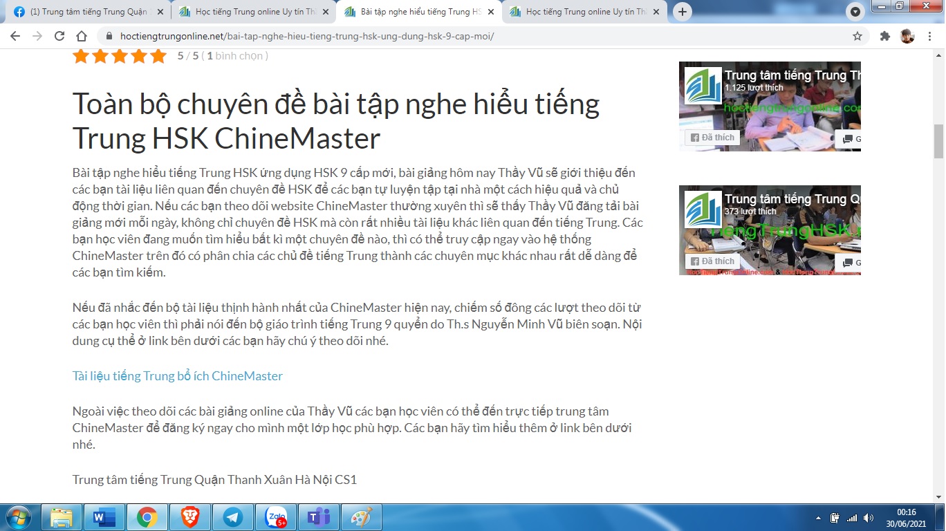 Bài tập tư duy phát triển từ vựng tiếng Trung ứng dụng thực tế